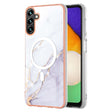 For Samsung Galaxy A34 5G Marble Pattern Dual-side IMD Magsafe TPU Phone Case(White 006) - Galaxy Phone Cases by PMC TechLife | Online Shopping South Africa | PMC TechLife