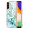For Samsung Galaxy A34 5G Marble Pattern Dual-side IMD Magsafe TPU Phone Case(Green 003) - Galaxy Phone Cases by PMC TechLife | Online Shopping South Africa | PMC TechLife