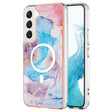 For Samsung Galaxy S22+ 5G Marble Pattern Dual-side IMD Magsafe TPU Phone Case(Blue Marble) - Galaxy S22+ 5G Cases by PMC TechLife | Online Shopping South Africa | PMC TechLife | Buy Now Pay Later Mobicred