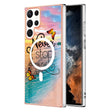 For Samsung Galaxy S22 Ultra 5G Marble Pattern Dual-side IMD Magsafe TPU Phone Case(Dream Butterfly) - free shipping - PMC TechLife - Order now!