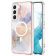 For Samsung Galaxy S23+ 5G Marble Pattern Dual-side IMD Magsafe TPU Phone Case(White Marble) - Galaxy S23+ 5G Cases by PMC TechLife | Online Shopping South Africa | PMC TechLife