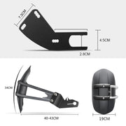 Motorcycle Stainless Steel Modified Rear Wheel Fender Dustproof Splash Flaps Mudguards Fender Guard, Style:B Style Foot