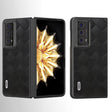 For Honor Magic V2 ABEEL Weave Plaid PU Phone Case(Black) - Honor Cases by PMC TechLife | Online Shopping South Africa | PMC TechLife | Buy Now Pay Later Mobicred