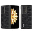 For Honor Magic V2 ABEEL Genuine Leather Canopy Black Edge Phone Case(Black) - Honor Cases by PMC TechLife | Online Shopping South Africa | PMC TechLife | Buy Now Pay Later Mobicred