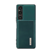 For Sony Xperia 1 V DG.MING M1 Series 3-Fold Multi Card Wallet + Magnetic Phone Case(Green)