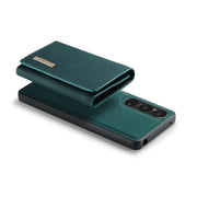 For Sony Xperia 1 V DG.MING M1 Series 3-Fold Multi Card Wallet + Magnetic Phone Case(Green)