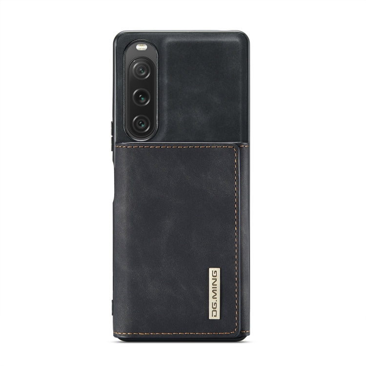 For Sony Xperia 10 V DG.MING M1 Series 3-Fold Multi Card Wallet + Magnetic Phone Case(Black)