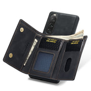 For Sony Xperia 10 V DG.MING M1 Series 3-Fold Multi Card Wallet + Magnetic Phone Case(Black)