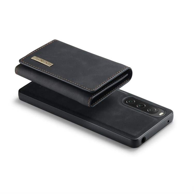 For Sony Xperia 10 V DG.MING M1 Series 3-Fold Multi Card Wallet + Magnetic Phone Case(Black)
