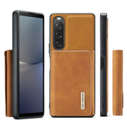 For Sony Xperia 10 V DG.MING M1 Series 3-Fold Multi Card Wallet + Magnetic Phone Case(Brown)