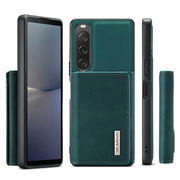 For Sony Xperia 10 V DG.MING M1 Series 3-Fold Multi Card Wallet + Magnetic Phone Case(Green)