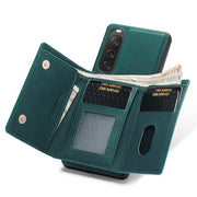 For Sony Xperia 10 V DG.MING M1 Series 3-Fold Multi Card Wallet + Magnetic Phone Case(Green)