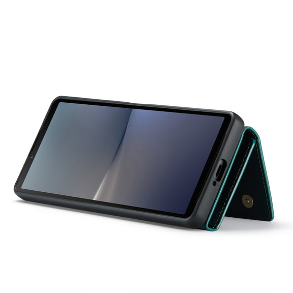 For Sony Xperia 10 V DG.MING M1 Series 3-Fold Multi Card Wallet + Magnetic Phone Case(Green)