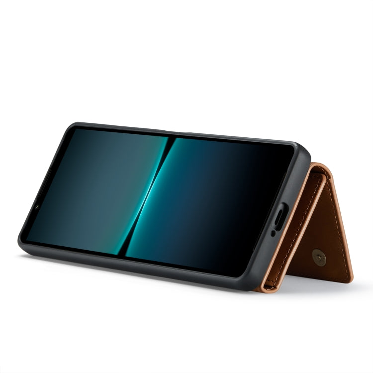 For Sony Xperia 1 VI DG.MING M1 Series 3-Fold Multi Card Wallet + Magnetic Phone Case(Brown)