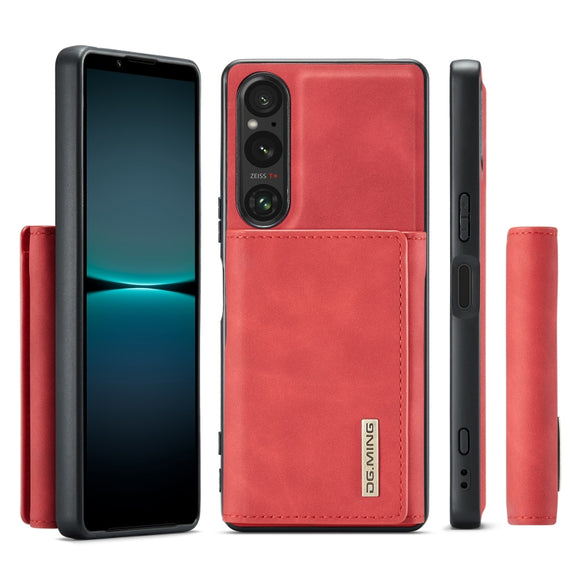 For Sony Xperia 1 VI DG.MING M1 Series 3-Fold Multi Card Wallet + Magnetic Phone Case(Red)