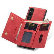 For Sony Xperia 1 VI DG.MING M1 Series 3-Fold Multi Card Wallet + Magnetic Phone Case(Red)