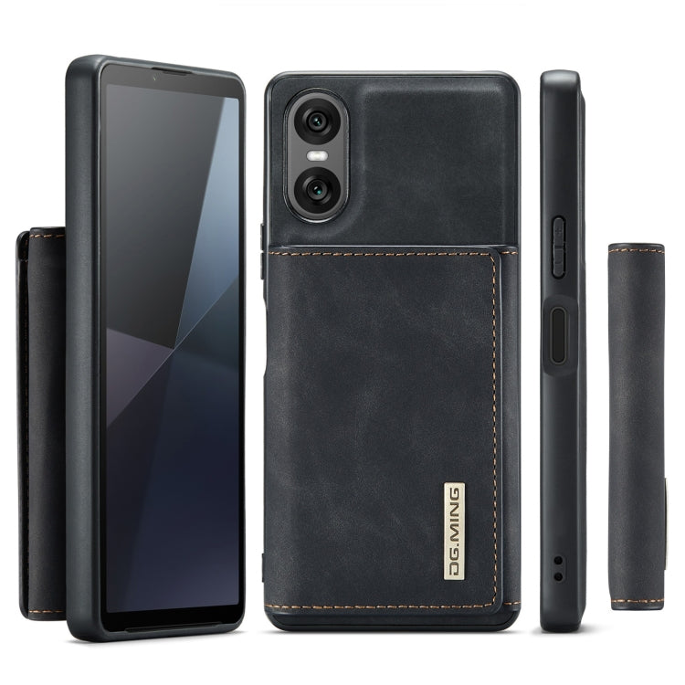 For Sony Xperia 10 VI DG.MING M1 Series 3-Fold Multi Card Wallet + Magnetic Phone Case(Black)