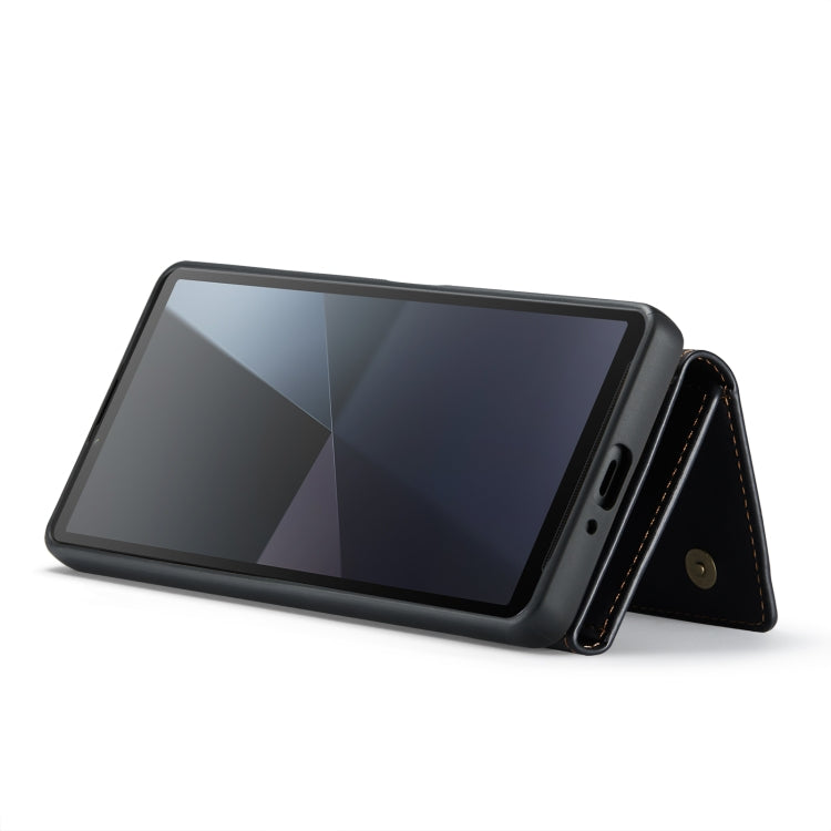 For Sony Xperia 10 VI DG.MING M1 Series 3-Fold Multi Card Wallet + Magnetic Phone Case(Black)