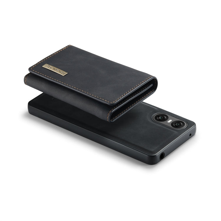 For Sony Xperia 10 VI DG.MING M1 Series 3-Fold Multi Card Wallet + Magnetic Phone Case(Black)