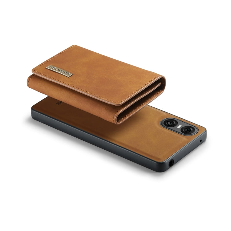 For Sony Xperia 10 VI DG.MING M1 Series 3-Fold Multi Card Wallet + Magnetic Phone Case(Brown)
