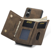 For Sony Xperia 10 VI DG.MING M1 Series 3-Fold Multi Card Wallet + Magnetic Phone Case(Coffee)