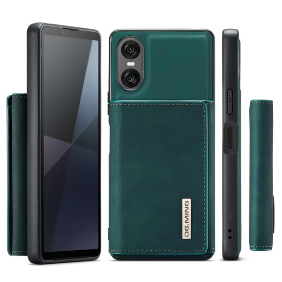 For Sony Xperia 10 VI DG.MING M1 Series 3-Fold Multi Card Wallet + Magnetic Phone Case(Green)