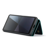 For Sony Xperia 10 VI DG.MING M1 Series 3-Fold Multi Card Wallet + Magnetic Phone Case(Green)
