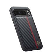 For Google Pixel 9 / 9 Pro LC.IMEEKE 3 in 1 Carbon Fiber Texture Shockproof Phone Case(Black)