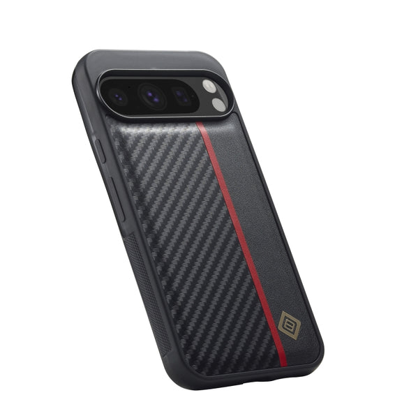For Google Pixel 9 / 9 Pro LC.IMEEKE 3 in 1 Carbon Fiber Texture Shockproof Phone Case(Black)