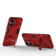 For Honor 90 Lite 5G Global Punk Armor 2 in 1 PC + TPU Phone Case with Holder(Red)