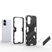 For Honor 90 Lite 5G Global Punk Armor 2 in 1 PC + TPU Phone Case with Holder(Green)