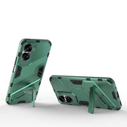 For Honor 90 Lite 5G Global Punk Armor 2 in 1 PC + TPU Phone Case with Holder(Green)