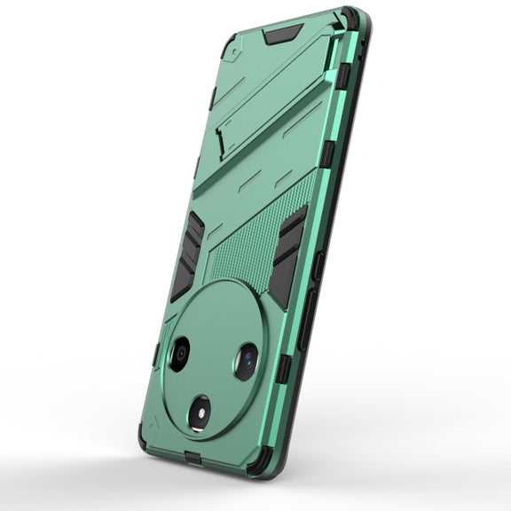 For Honor X50 5G Global / X9B Punk Armor 2 in 1 PC + TPU Phone Case with Holder(Green)