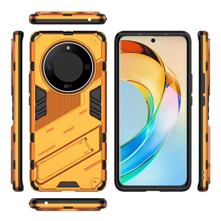For Honor X50 5G Global / X9B Punk Armor 2 in 1 PC + TPU Phone Case with Holder(Orange)