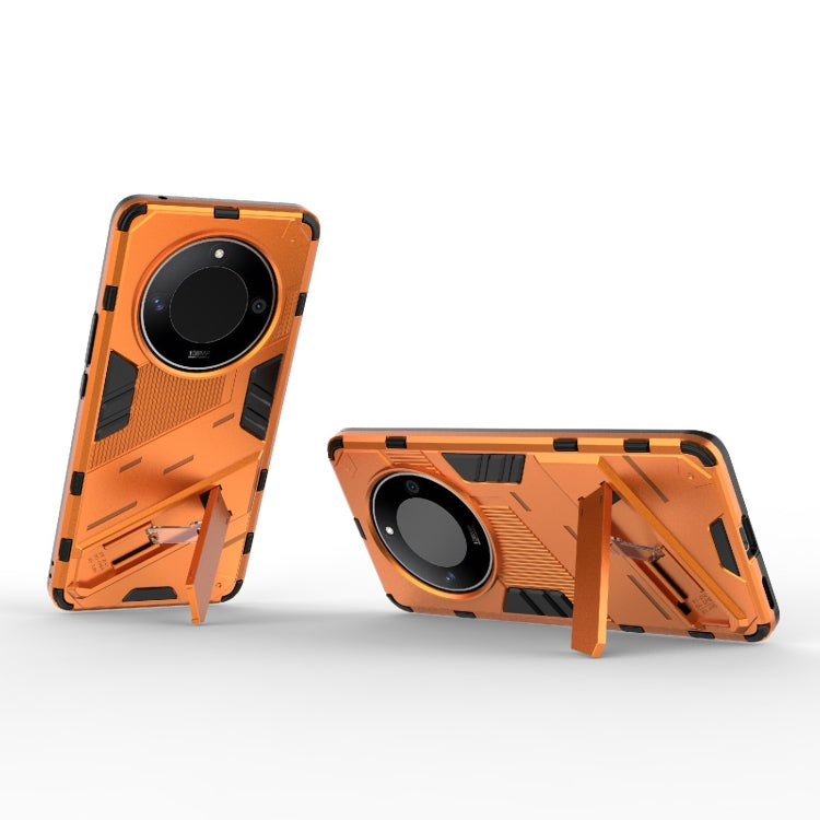 For Honor X50 5G Global / X9B Punk Armor 2 in 1 PC + TPU Phone Case with Holder(Orange)