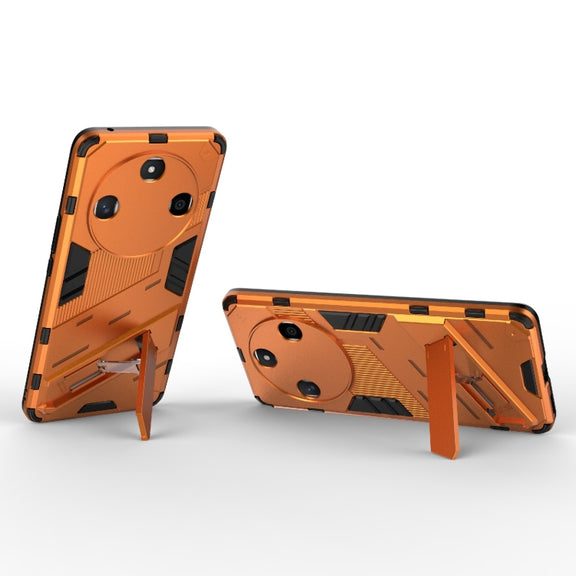 For Honor X50 5G Global / X9B Punk Armor 2 in 1 PC + TPU Phone Case with Holder(Orange)