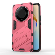 For Honor X50 5G Global / X9B Punk Armor 2 in 1 PC + TPU Phone Case with Holder(Light Red)