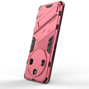 For Honor X50 5G Global / X9B Punk Armor 2 in 1 PC + TPU Phone Case with Holder(Light Red)