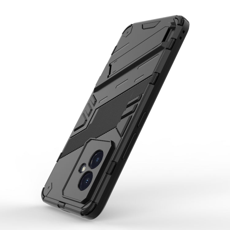 For Honor 100 5G Punk Armor 2 in 1 PC + TPU Phone Case with Holder(Black)