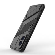 For Honor 100 5G Punk Armor 2 in 1 PC + TPU Phone Case with Holder(Black)