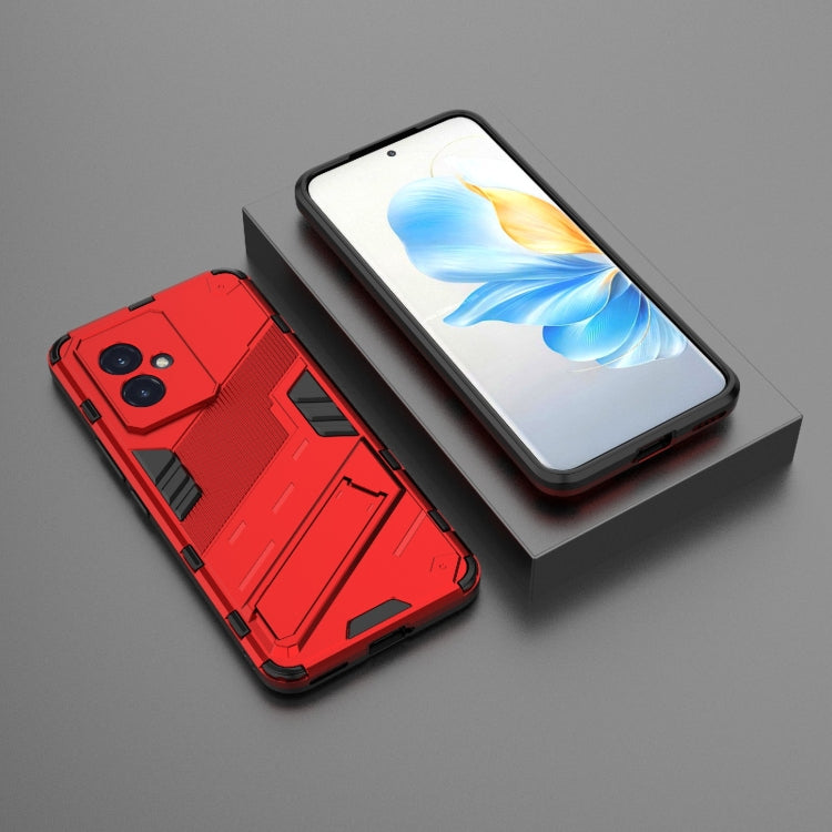 For Honor 100 5G Punk Armor 2 in 1 PC + TPU Phone Case with Holder(Red)
