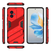 For Honor 100 5G Punk Armor 2 in 1 PC + TPU Phone Case with Holder(Red)