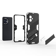 For Honor 100 5G Punk Armor 2 in 1 PC + TPU Phone Case with Holder(Green)