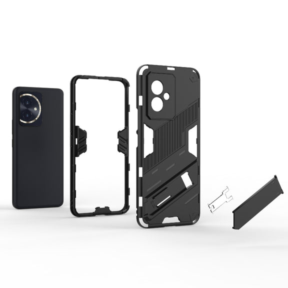 For Honor 100 5G Punk Armor 2 in 1 PC + TPU Phone Case with Holder(Green)