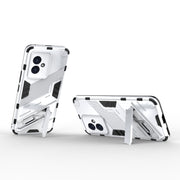 For Honor 100 5G Punk Armor 2 in 1 PC + TPU Phone Case with Holder(White)