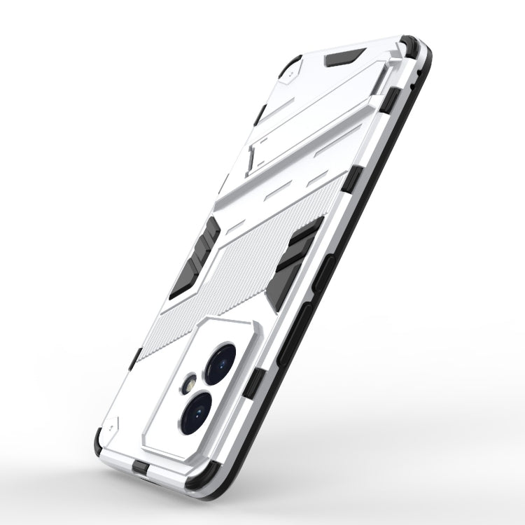 For Honor 100 5G Punk Armor 2 in 1 PC + TPU Phone Case with Holder(White)