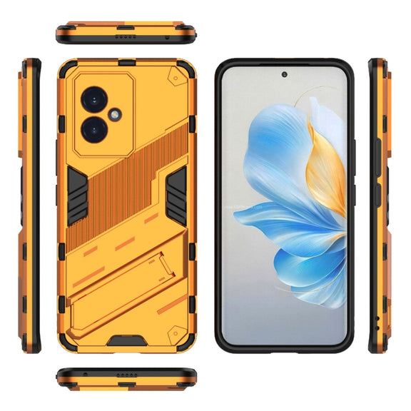 For Honor 100 5G Punk Armor 2 in 1 PC + TPU Phone Case with Holder(Orange)