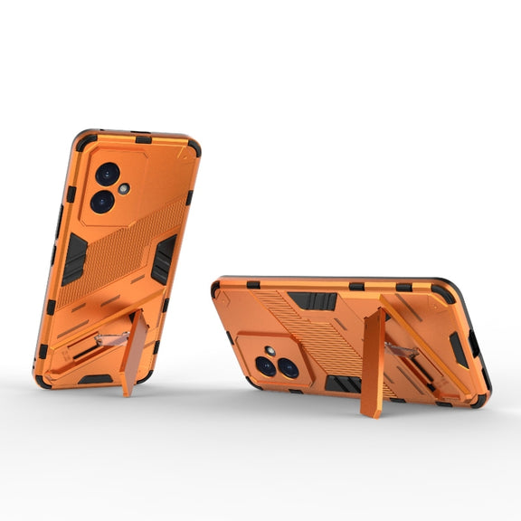 For Honor 100 5G Punk Armor 2 in 1 PC + TPU Phone Case with Holder(Orange)