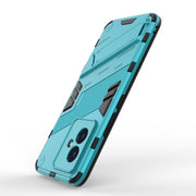 For Honor 100 5G Punk Armor 2 in 1 PC + TPU Phone Case with Holder(Blue)