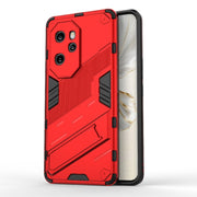 For Honor 100 Pro 5G Punk Armor 2 in 1 PC + TPU Phone Case with Holder(Red)